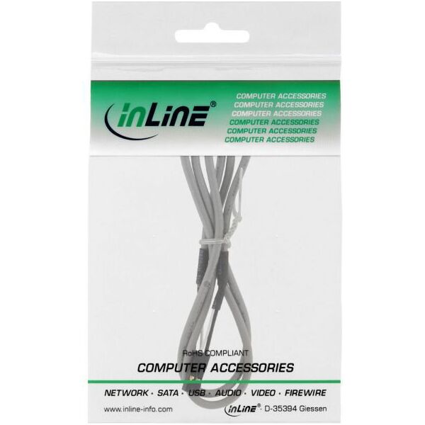 InLine 2 pin - 2 pin, 0.9m, Szary (19995)