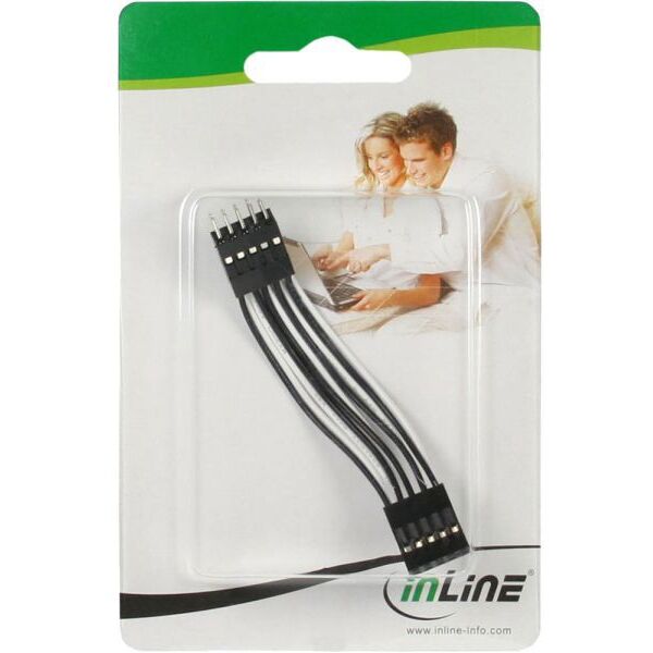 InLine USB 10 pin - USB 10 pin, 0.05m, Czarny (33440K)