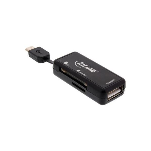 Czytnik InLine USB 2.0/microUSB (66776)