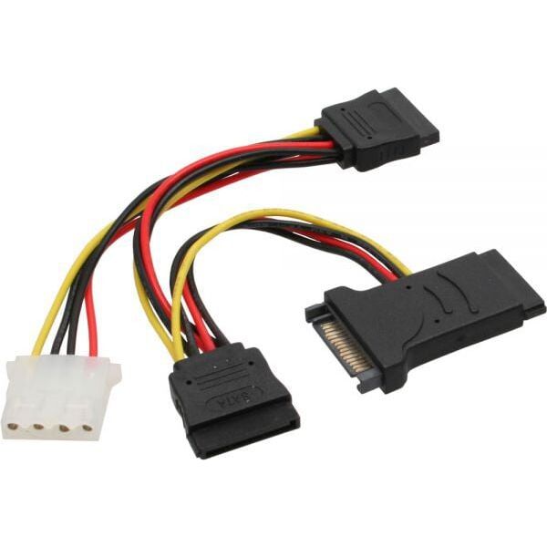 InLine Molex - SATA x4, 0.15m, Wielokolorowy (29682)