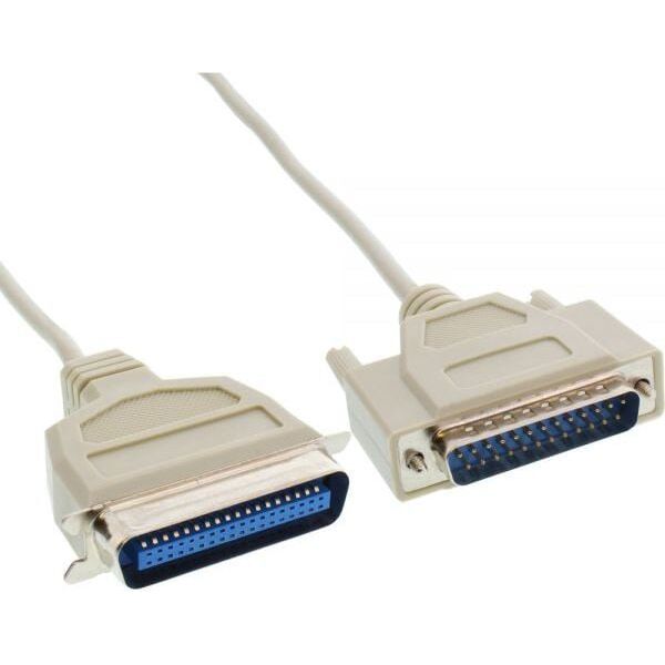 InLine DB-25 - Centronics 36-pin, 5m, Szary (11435)