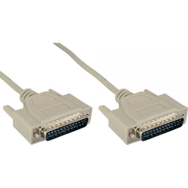 InLine DB-25 - DB-25, 2m, Szary (11112M)