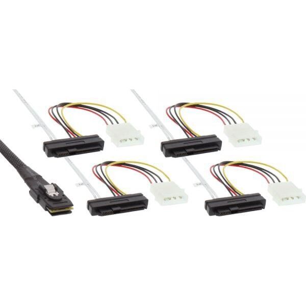 InLine SFF 8482 - SFF 8087, 0.75m, Wielokolorowy (27621)