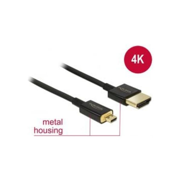 Kabel Delock HDMI Micro - HDMI 1m czarny (84781)
