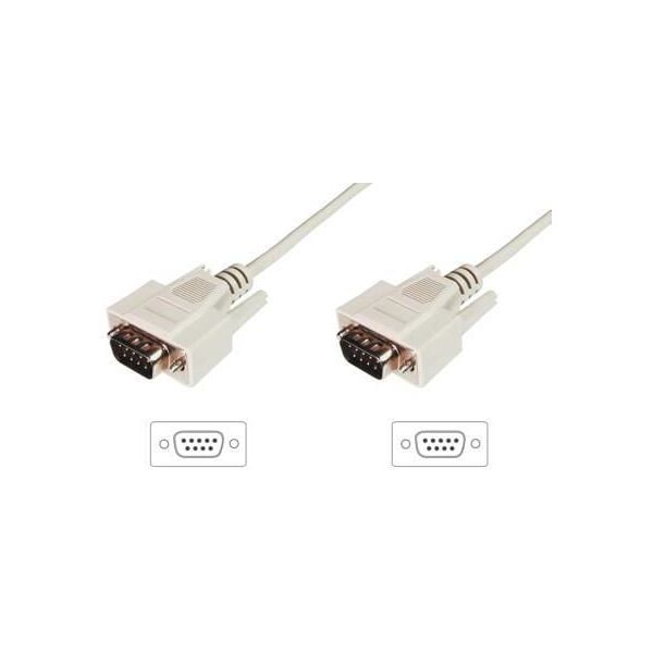 Digitus DB-9 - DB-9, 2m, Biały (AK-610107-020-E)