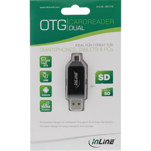 Czytnik InLine microUSB/USB 2.0 (66779)