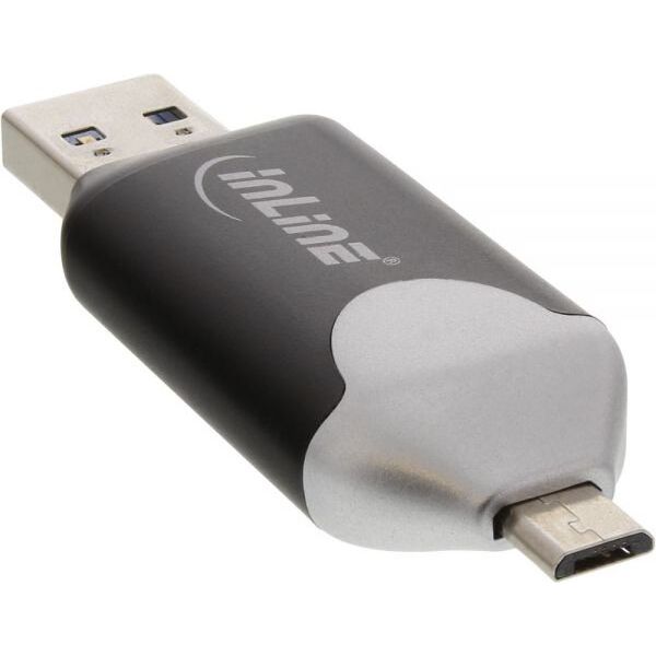 Czytnik InLine USB 3.0 & Micro USB 2.0 dual interface (66779C)
