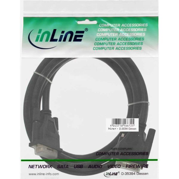 Kabel InLine DVI-D - DVI-D 5m czarny (17775A)