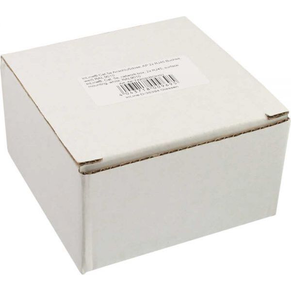 InLine Gniazdo 2x RJ45, biały (74202)