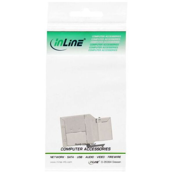 InLine Moduł Keystone RJ45 żeński - żeński przystawka Cat.6A STP (74206A)