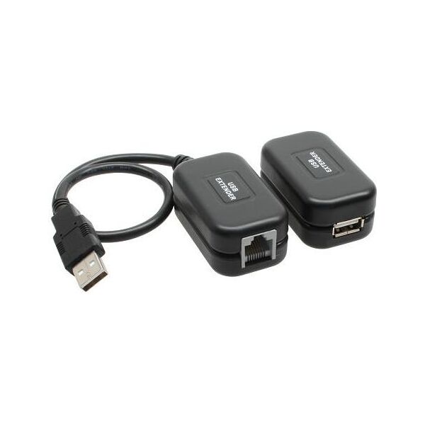 Adapter USB InLine USB - RJ45 Czarny  (33600A)