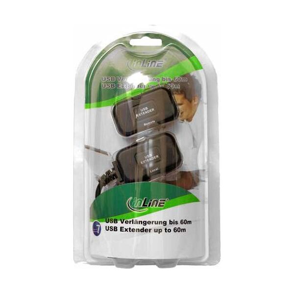 Adapter USB InLine USB - RJ45 Czarny  (33600A)