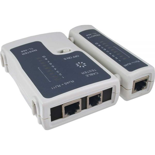 InLine Tester kabli RJ45 i łączników z 9 diodami kontrolnymi (79998A)