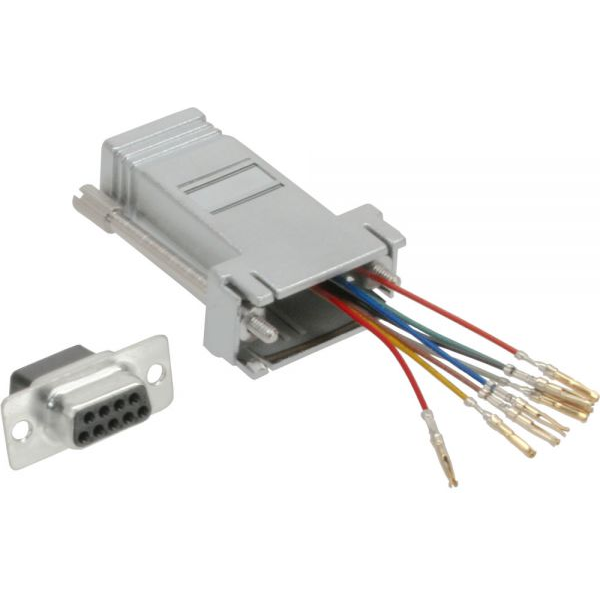 Adapter AV InLine D-Sub (VGA) - RJ-45 srebrny (68889L)