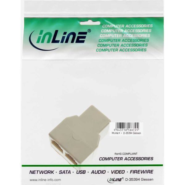 InLine Adapter 1x RJ12 - 2x RJ12 (69999B)