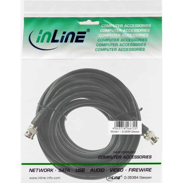 Kabel InLine BNC - BNC 10m czarny (10810)