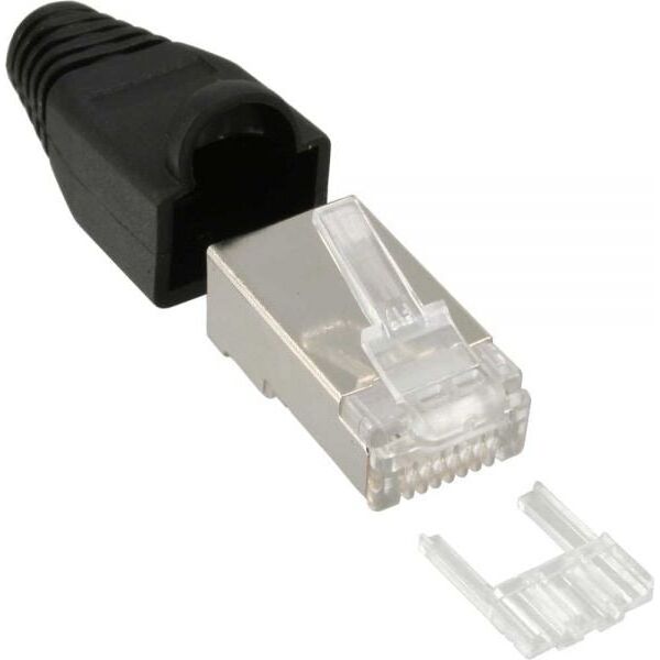InLine Wtyczka RJ45, 8P8C, czarny 100 szt (74590S)