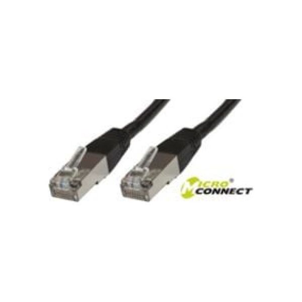 MicroConnect Patchcord, FTP, CAT6, 1m, czarny (B-FTP601S)