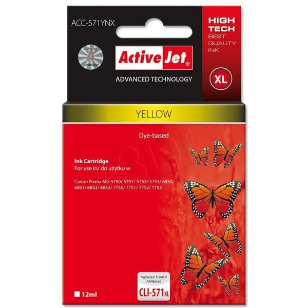 Tusz Activejet tusz ACC-571YNX / CLI-571Y XL (yellow)
