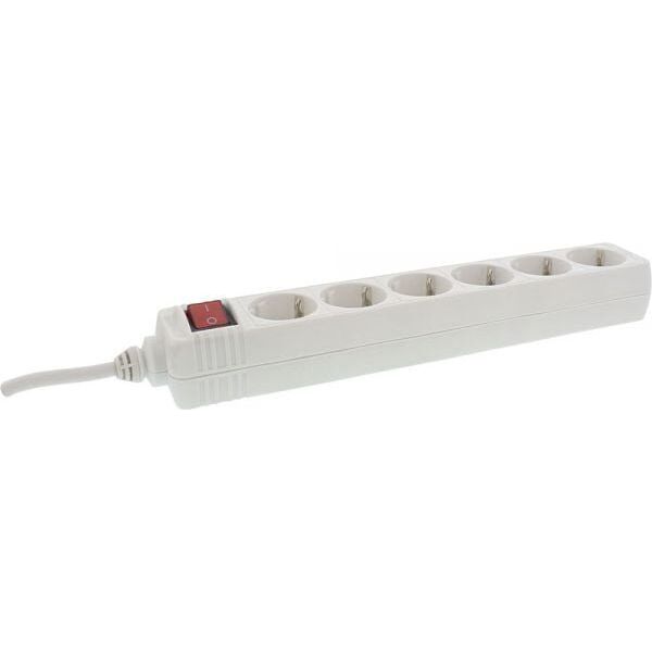 Listwa zasilająca InLine 6 gniazd 5 m biała (16465S)