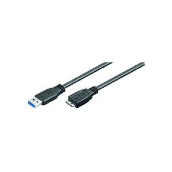 Kabel USB MicroConnect USB-A - microUSB 0.5 m Czarny (USB3.0AB05MICRO)