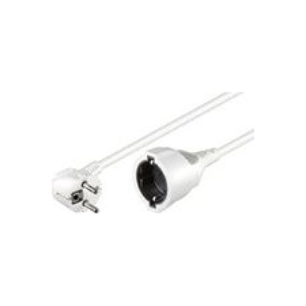 MicroConnect Przedłużacz Schuko, M-F, 5m, biały (PE140500W)