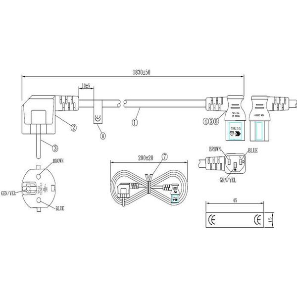Kabel zasilający MicroConnect CEE 7/7 - C13, 1.8m (PE010518L)