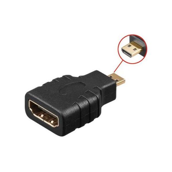 Adapter AV MicroConnect HDMI Micro - HDMI czarny (HDM19F19MM)
