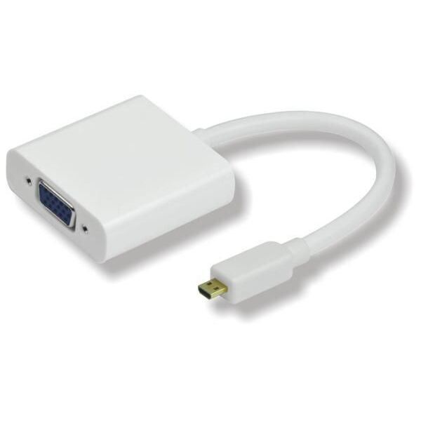 Adapter AV MicroConnect HDMI Micro - D-Sub (VGA) biały (HDMIDVGA)