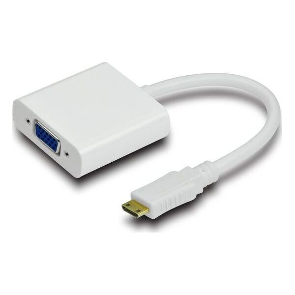 Adapter AV MicroConnect HDMI Mini  - D-Sub (VGA) biały (HDMIVGA)