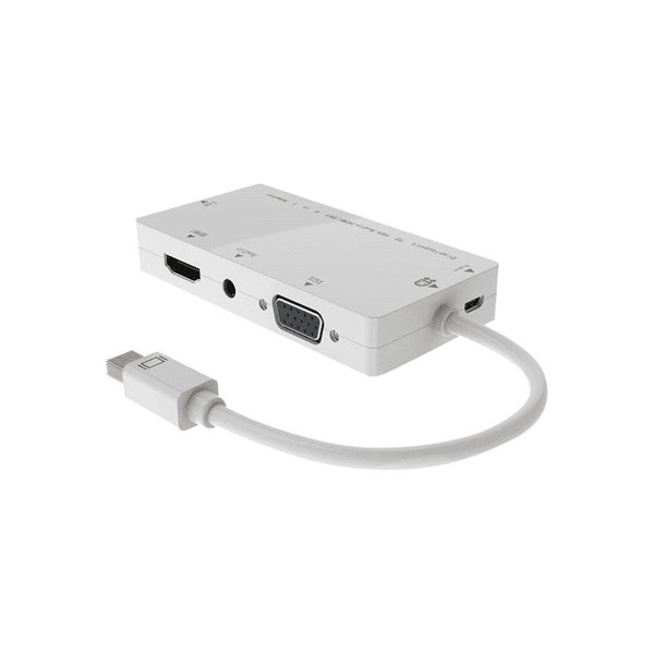 Adapter AV MicroConnect DisplayPort Mini - HDMI - D-Sub (VGA) - DVI biały (MDPDVIHDMIVGAAA)