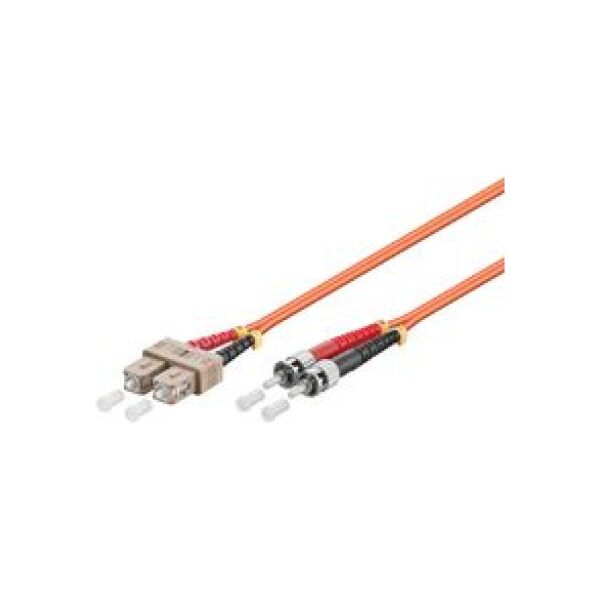 MicroConnect Patchcord światlowodowy ST/PC - SC/PC, 62.5/125, OM1, 2m (FIB120002)