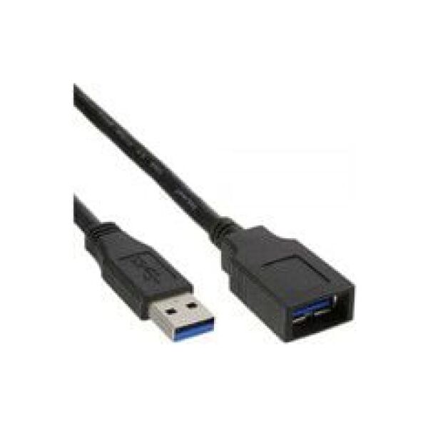 Kabel USB MicroConnect USB-A - USB-A 0.5 m Czarny (USB3.0AAF05B)