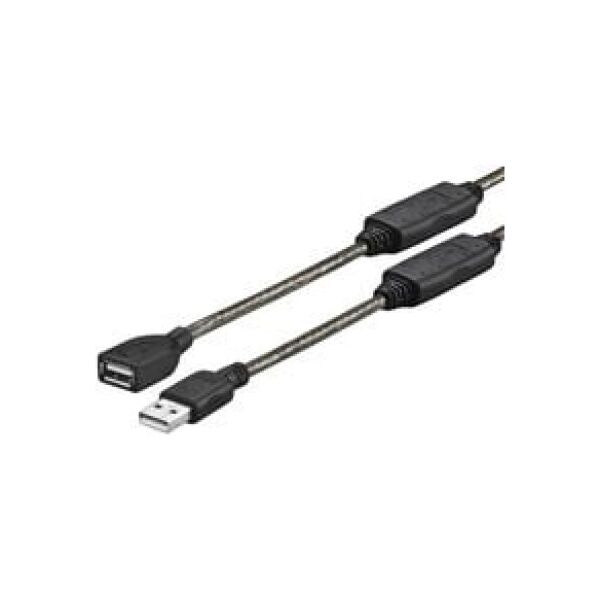 Kabel USB VivoLink USB-A - USB-A 15 m Czarny (PROUSBAAF15)