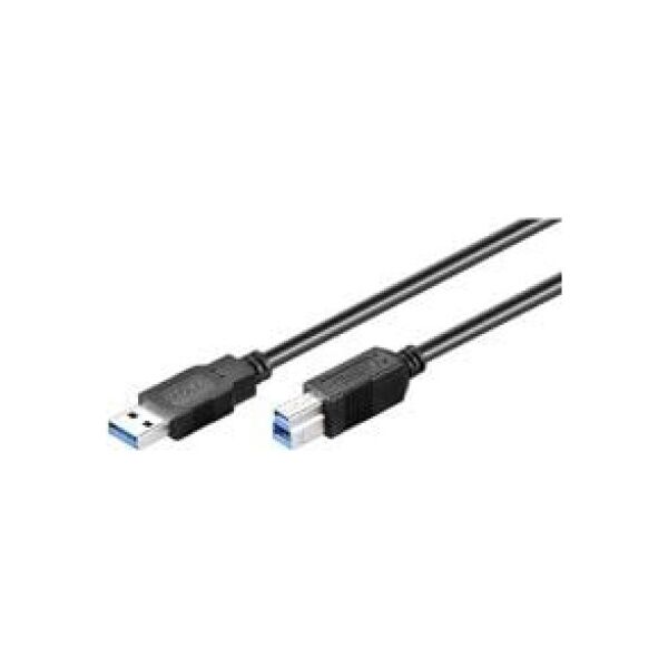 Kabel USB MicroConnect USB-A - USB-B 5 m Czarny (USB3.0AB5B)