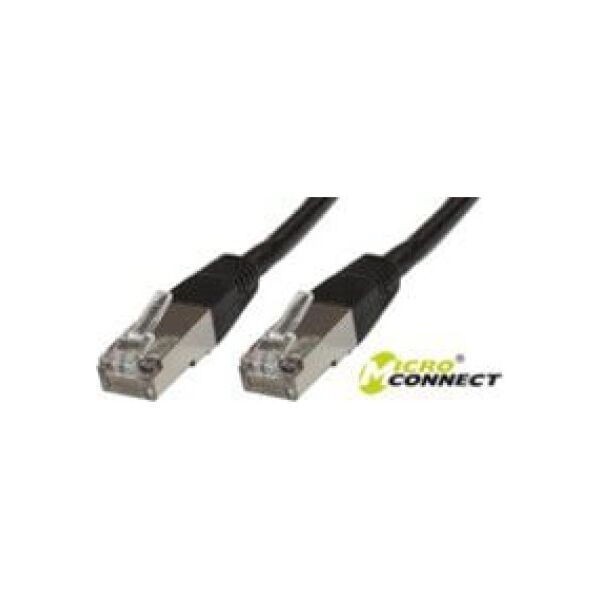 MicroConnect Patchchord SSTP CAT6, LSZH, czarny, 0.5m (SSTP6005S)