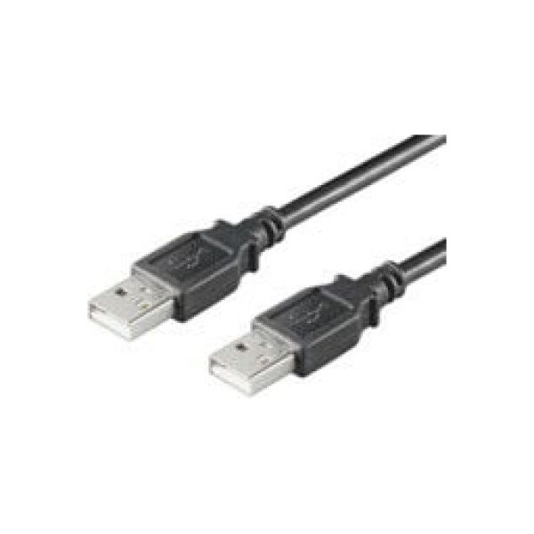Kabel USB MicroConnect USB-A - USB-A 5 m Czarny (USBAA5B)