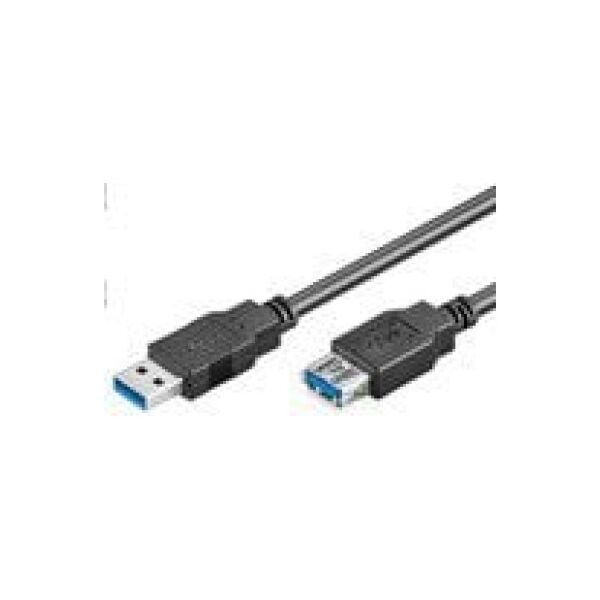 Kabel USB MicroConnect USB-A - USB-A 3 m Czarny (USB3.0AAF3B)