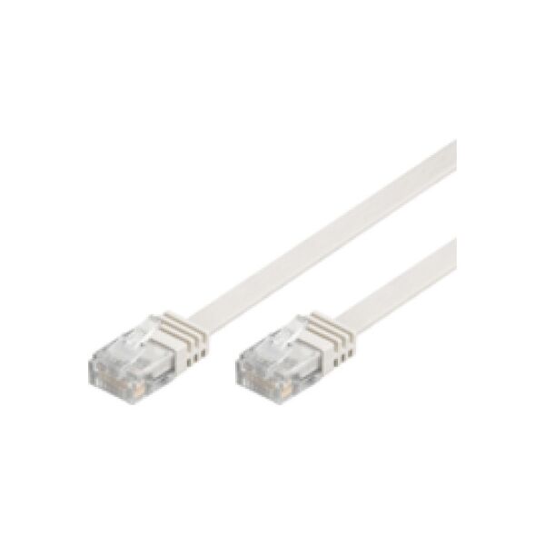 MicroConnect RJ-45/RJ-45 kat.6 1m Biały (V-UTP601W-FLAT)