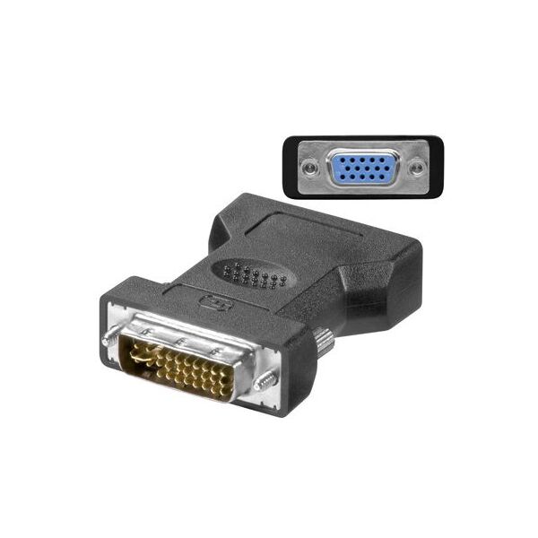 Adapter AV MicroConnect DVI-I - D-Sub (VGA) czarny (MONAJ)