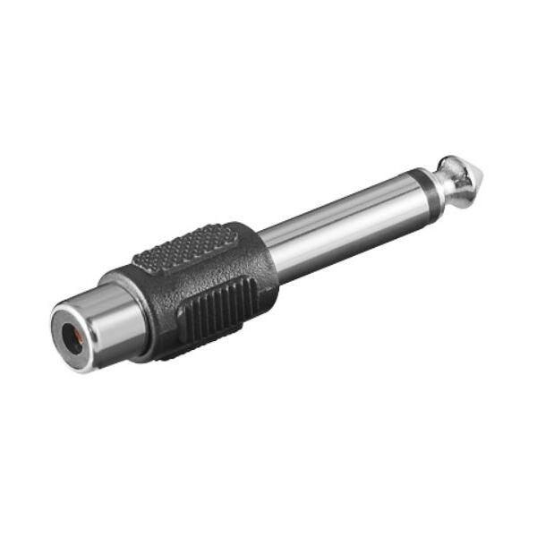 Adapter AV MicroConnect Jack 6.3mm - RCA (Cinch) czarny (AUDANG)