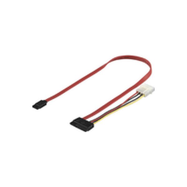 MicroConnect SATA - SATA 22-pin, 0.5m, Czerwony (PI17147)