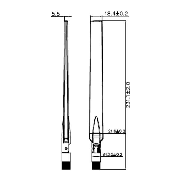 Antena Delock RP-SMA WLAN 802.11 ac/a/h/b/g/n (88913)
