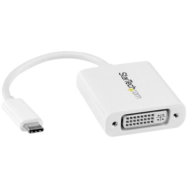 Adapter USB StarTech USB-C - DVI Biały  (CDP2DVIW)