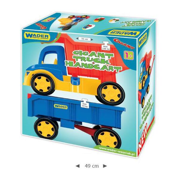 Wader GIGANT TRUCK WYWROTKA Z PRZYCZEPĄ (65100)