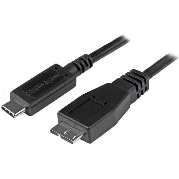 Kabel USB StarTech USB-C - micro-B 1 m Czarny (USB31CUB1M)
