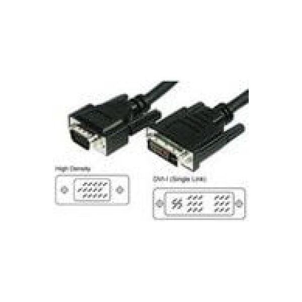 Kabel MicroConnect DVI-I - D-Sub (VGA) 3m czarny (50991)