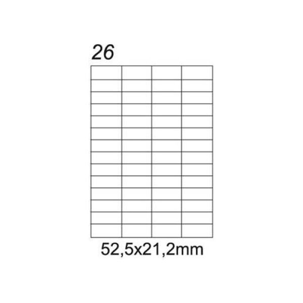 Emerson ETYKIETA A4 52,5X21,1MM 100 ARK (ETA4525X212W)
