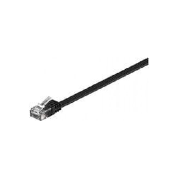 MicroConnect CAT6 UTP 0.25M Flat, czarny (V-UTP60025S-FLAT)
