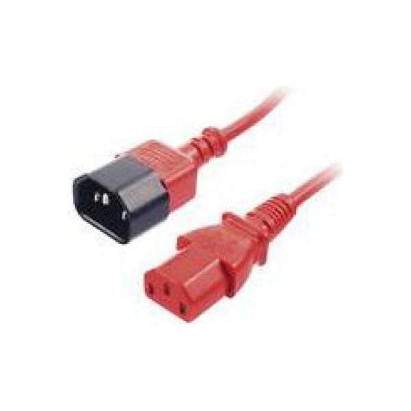 Kabel zasilający Lindy IEC 13/14 Czerwony 1m - 30477